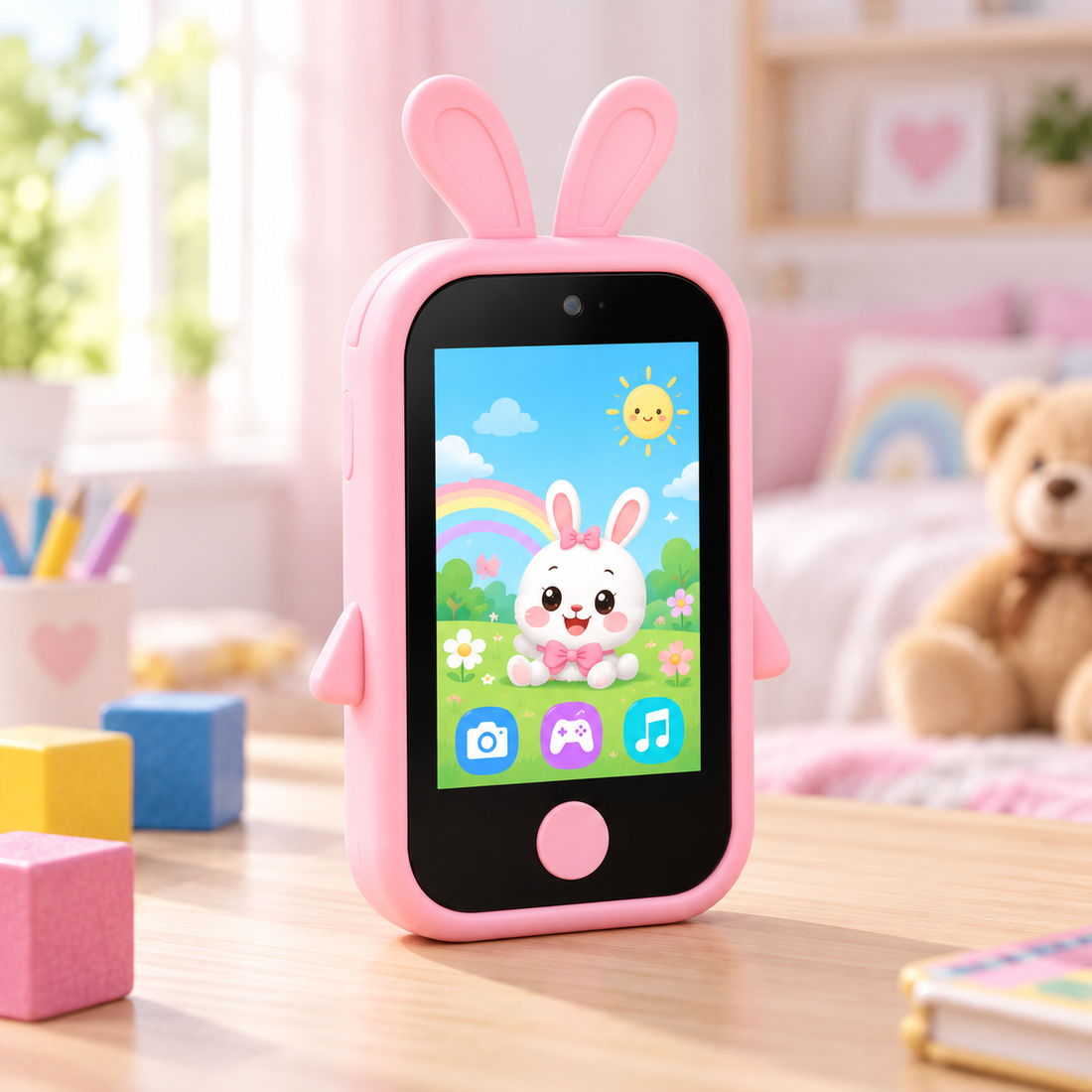 Celular Inteligente para Niños — Cámara táctil, juegos y MP3